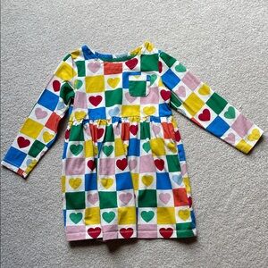 Mini Boden Size 4-5 Heart Pattern Kids Dress